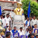 Panther Sena protests against move to install Shivaji statue in BAMU using students’ fund