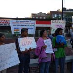 Protest in Boston against arbitrary arrest of human rights defenders in India