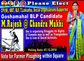 First transgender person contesting elections from Goshamahal goes missing; police complaint filed