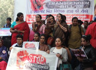 Thousands gather to protest the Transgender persons (Protection of Rights) bill, 2018 at Jantar Mantar