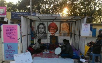 Velivada will stand, say students, as HCU admin pulls down banners, posters of Dalit Bahujan leaders