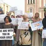 Hyderabad Muslims come together to form a human chain and condemn terror attacks in Sri Lanka