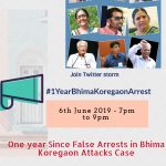 No bail for activists arrested in Bhima Koregaon arrests even after a year; campaign on twitter demanding their release