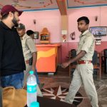 Police disrupt a press conference on communal harmony in Ayodhya