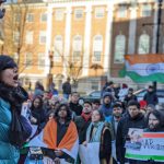 Anti CAA protest staged by Harvard students in Boston, USA