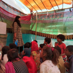 A Pathshala over the debris