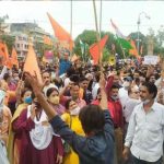 इंदौर में ‘तस्लीम’ की पिटाई करने वालों के समर्थन में हिन्दू संगठनों का प्रदर्शन