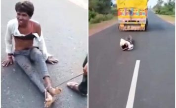 मध्यप्रदेश में एक और अमानवीय घटना, आदिवासी युवक को गाड़ी से बांधकर घसीटा