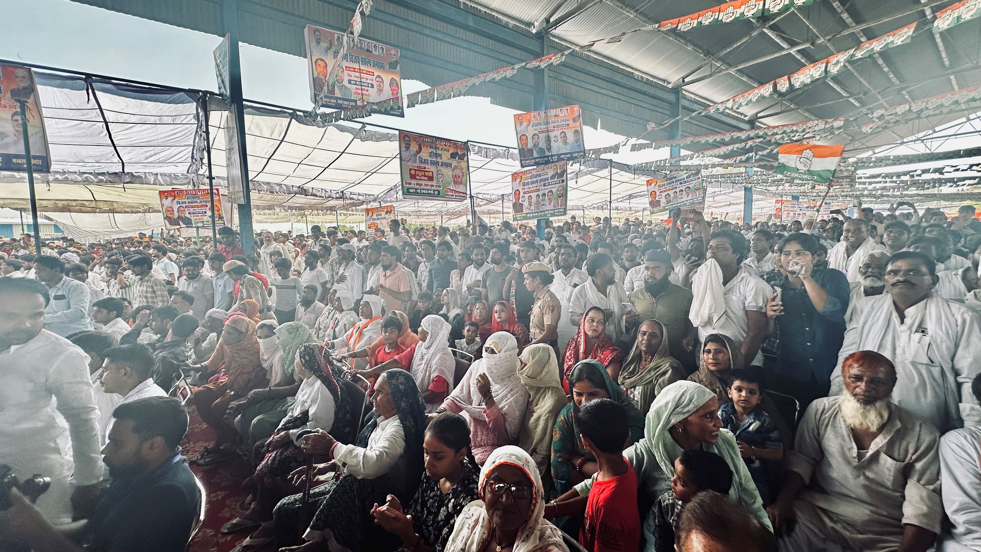 Missing Voices: Rahul Gandhi’s Rally at Nuh Reveals Gender Gap in Political Engagement in Haryana Elections
